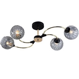 Żyrandol SKY 4 Czarny/Złoty/Niebieski