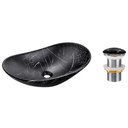 Zestaw Umywalkowy z Korkiem Click-Clack LENA Czarny