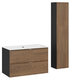 Zestaw Meblowy SKY 80cm Czarny Mat/Dąb Casella