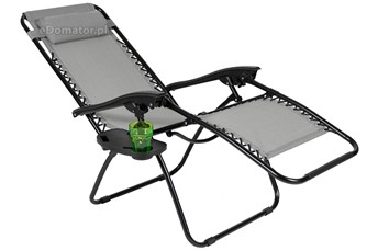 Leżak Ogrodowy Rozkładany Zero Gravity Szary