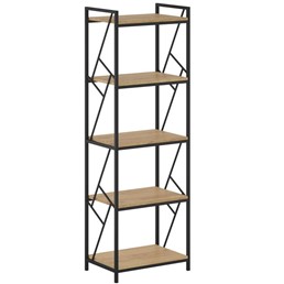 Regał R2(5P)-FX Dąb Naturalny/Czarny