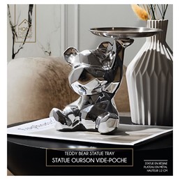 Figurka Origami Miś Srebrny