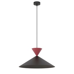 Lampa Wisząca RALF 1M Czarny/Burgundowy