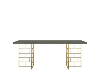 Stół ROSE HILL RH10 200x90 Zielony/Złoty