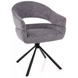 Krzesło BORGO LEO Szary/Czarny Mat