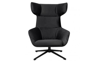 Fotel Obrotowy VITA VELVET Czarny