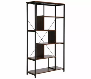 Regał NET A Czarny Mat/Ciemny orzech