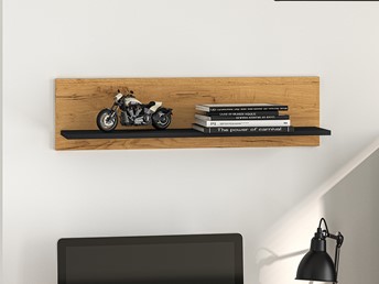 Półka COLT 11 Dąb Craft Złoty/Czarny