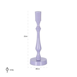 Świecznik REVAN L Fioletowy