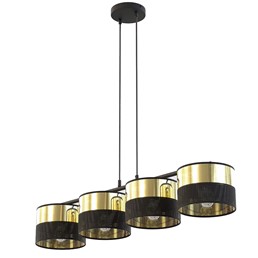 Lampa Wisząca LUX 4 Czarny/Złoty