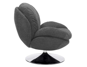 Fotel BRIGITTE Brego Ciemny Szary/Chrom