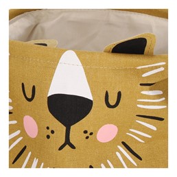 Zestaw 2 Koszy LEW z Tkaniny Żółty