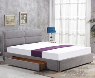 Łóżko MERIDA z Szufladą Jasny Popiel