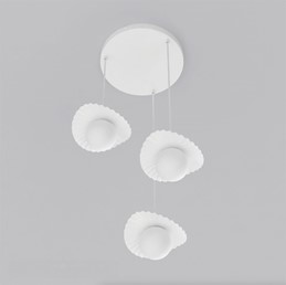 Lampa Wisząca FLORA 3PREM Biały/Opal