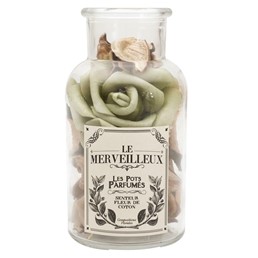 Szklany Słój 12cm z Pot Pourri Zielony