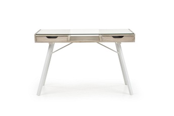 biurko B33 dąb sonoma-biały