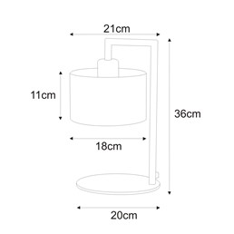 Lampa Stołowa SIMONE BLACK K-4322 Czarny
