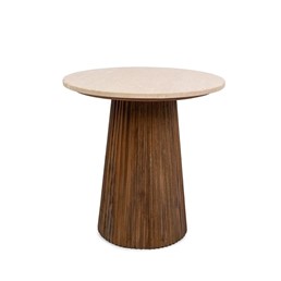 Stolik ARGENTINA Fi50cm Beżowy/Brązowy