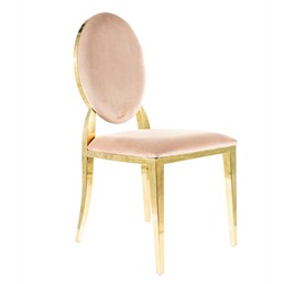 Krzesło KING Velvet Złoty/Beżowy Bluvel 28