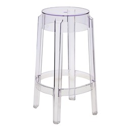 Stołek DUCH 66cm Transparentny