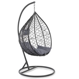 Fotel Wiszący Kokon BARI Czarny