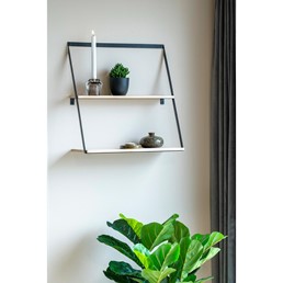 Półka Ścienna BERN 50cm Naturalny/Czarny