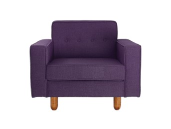 Fotel Zugo 96x84x80 Śliwkowy/Orzech