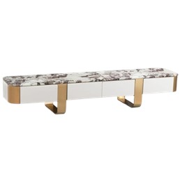 Komoda RTV STILIG ST922 Biały/Złoty