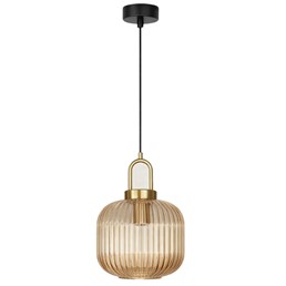 Lampa Wisząca ARIA K-5896 Czarny/Bursztynowy
