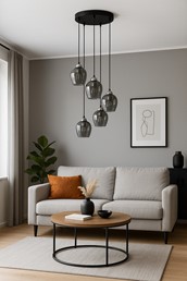 Lampa Wisząca NIRA K-5612 Czarny/Chrom
