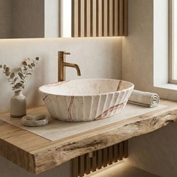 Umywalka Nablatowa SAMANTA Beżowy