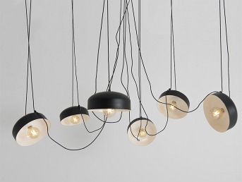 Lampa wisząca POPO FLAT L 6 – czarny