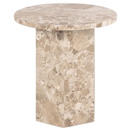 Stolik NAXOS fi50cm Marmur Brązowy