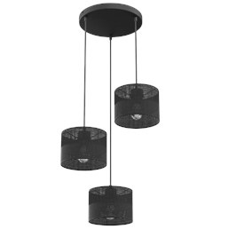 Lampa Wisząca KARBON 3 PREM Czarny
