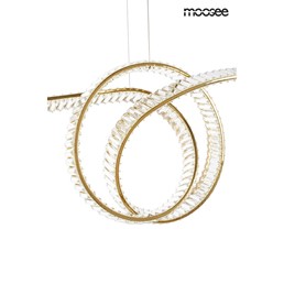 Lampa Wisząca WAVE 120 Złoty/Transparentny