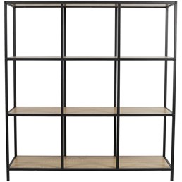 Regał LOKA IX Dąb/Czarny