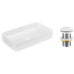 Zestaw Umywalkowy z Korkiem Click-Clack SLIM Biały