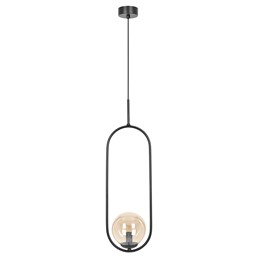 Lampa Wisząca VENTA K-5120 Czarny/Bursztynowy