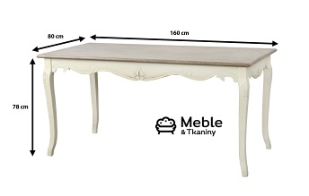 Stół Rimini 026 80x160 Kremowy