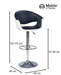 H46 hoker biało-czarny