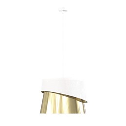 Lampa Wisząca CANVA 1 Biały/Złoty