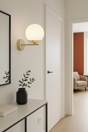 Kinkiet SAVIA K-5795 Biały/Beż/Złoty