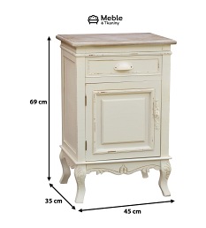 Szafka Nocna Rimini 113 35x45x69 Kremowy
