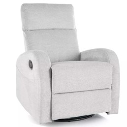 Fotel Rozkładany OLIMP Raven Jasny Szary/Czarny