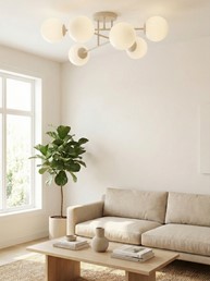 Lampa Sufitowa ROMA 6 Beżowy/Biały