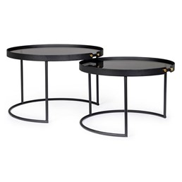 Zestaw Stolików Kawowych ZEINA ROUND Czarny