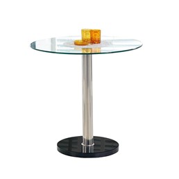 Stół Okrągły CYRYL fi80 Szkło Bezbarwny