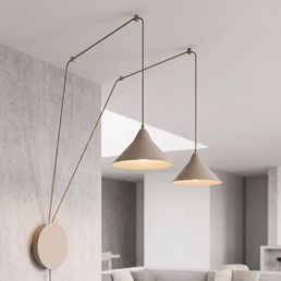 Lampa Wisząca ABRAMO 2 Beżowy