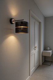 Kinkiet MALAVI K-5504 Czarny/Złoty