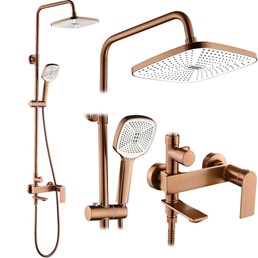 Zestaw Natryskowy STORM Miedź Szczotkowany